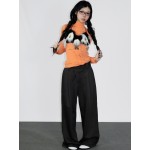 Blue suede faux fur  susp