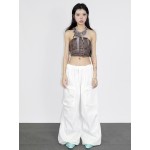 Brown mesh  suspender