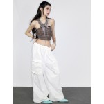 Brown mesh  suspender