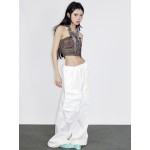 Brown mesh  suspender