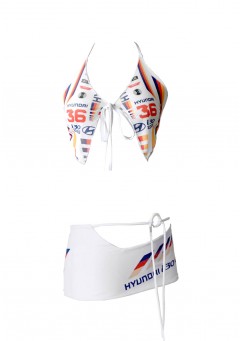 366Vol21 printed white racing gal set 